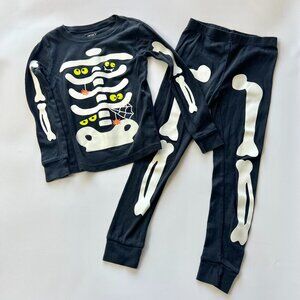 Boys 6 Carters Halloween Skeleton Spooky Pajamas Set A0006